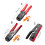 Ratcheting Modular Data Cable Crimper Wire Stripper-black red 4