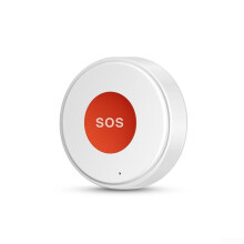 WiFi Smart Alarm Button for Home Security  SOS Signal, Rechargeable Battery, IPX4 Water Resistant, Google Assistant Compatible