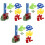 3 Sets Children Domino Toys Electric Train Practical Play Set 4