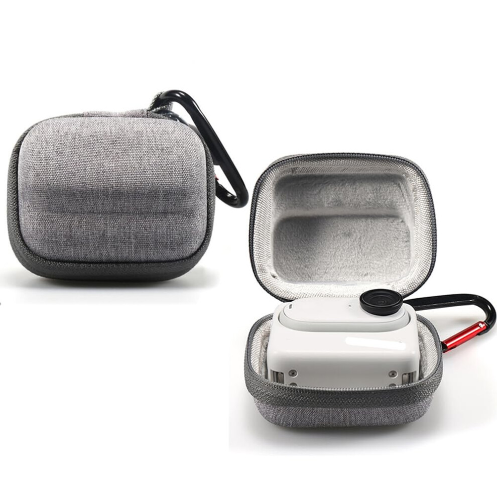 Small Carrying Case For Go 3S Eva Hard Shell Bag Mini Travel Organizer Carabiner Go3s Vlogging Grey 9119770125750