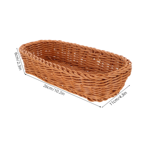 Cesta De Plástico Trançada Para Guardar Utensílios E Hashis 1
