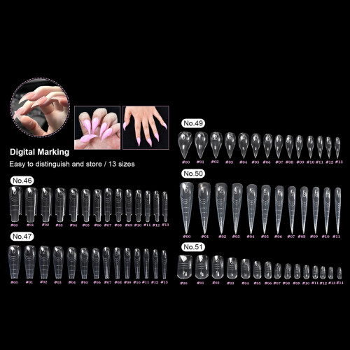 DIY Nail Kit With Nail Double Form ABS Crystal Forms-39model 1