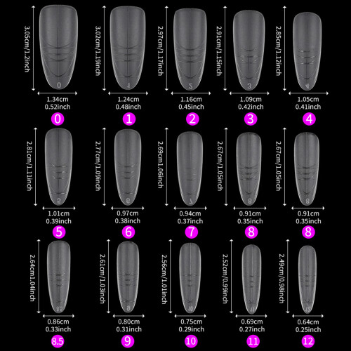 240Pcs Professional False Nail with-582 short ellipse 2