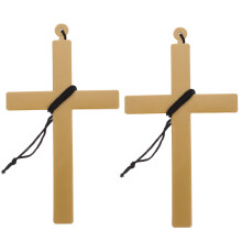 4 Pcs Cross Pendant Necklace For Priest Nun Costume Accessory