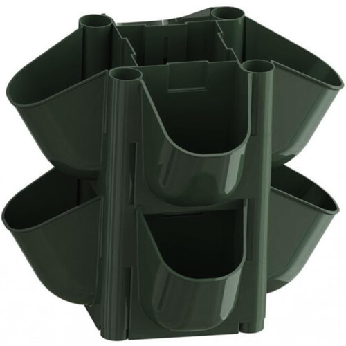 Efficient vertical box set, 2piece, for beautifying small garden spaces with soilless options (green) Ref: 8586 2