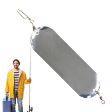 Trolling Blinker for Salmon, 4.5 Inch, 23g Metal Flash Boards, Bass 02