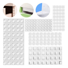 Zelfklevende meubelbumpers, schokbestendige siliconen pads voor deuren, lades en planken, geluidsdempende antislipbumpers voor huisbescherming, Residu