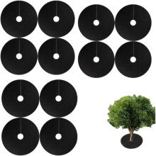52cm weed mat for garden, 12 mulch mats for tree, mulch discs for plants