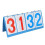 4-stellige Anzeigetafel, wasserdicht, blau, rote 5