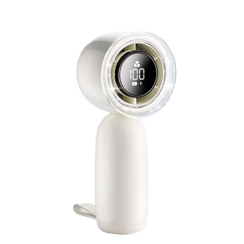 3 Speed Handheld USB Fan Model B White Portable Rechargeable
