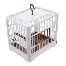 Foldable travel cage for parrots made of durable plastic, lightweight and portable bird cage for budgies, suitable for outdoor use, easy to assemble.