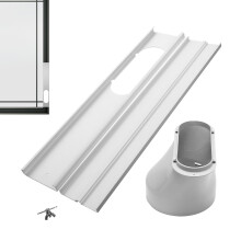 AC Vent Kit for Sliding Windows, Fits 15cm Diameter Set: 15cm Window Adapter 2 Baffles