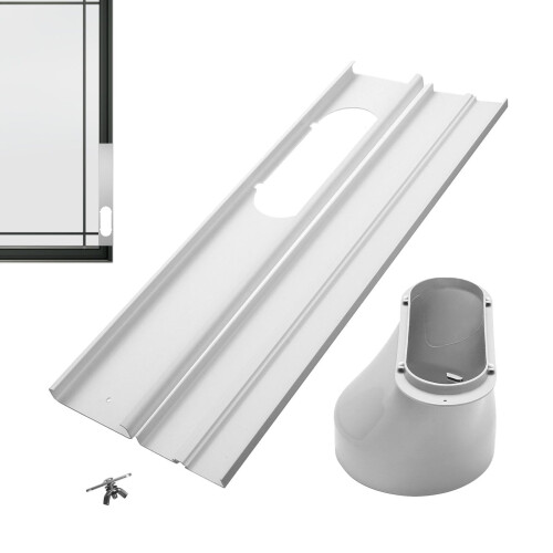 AC Vent Kit for Sliding Windows, Fits 15cm Diameter Set: 15cm Window Adapter  2 Baffles