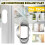 AC Vent Kit for Sliding Windows, Fits 15cm Diameter Set: 15cm Window Adapter  2 Baffles 2