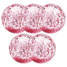 Jumbo zwembadspeelgoed, glitter kerstzwembadballen, draagbare opblaasbare transparante strandbal met confetti glitters, zomerse feestartikelen voor