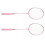 Badmintonschläger, Pink, professionell, separater 5
