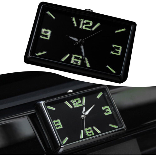Car Dashboard Clock with Luminous Night Display, Shockproof Mini Quartz Design, Easy Installation 2