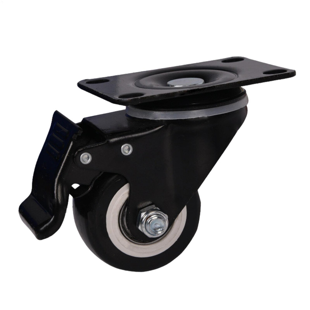 Steering Plate Castors With Brake Multidirectional Furniture Workbench Trolley Wheels 9119770119117