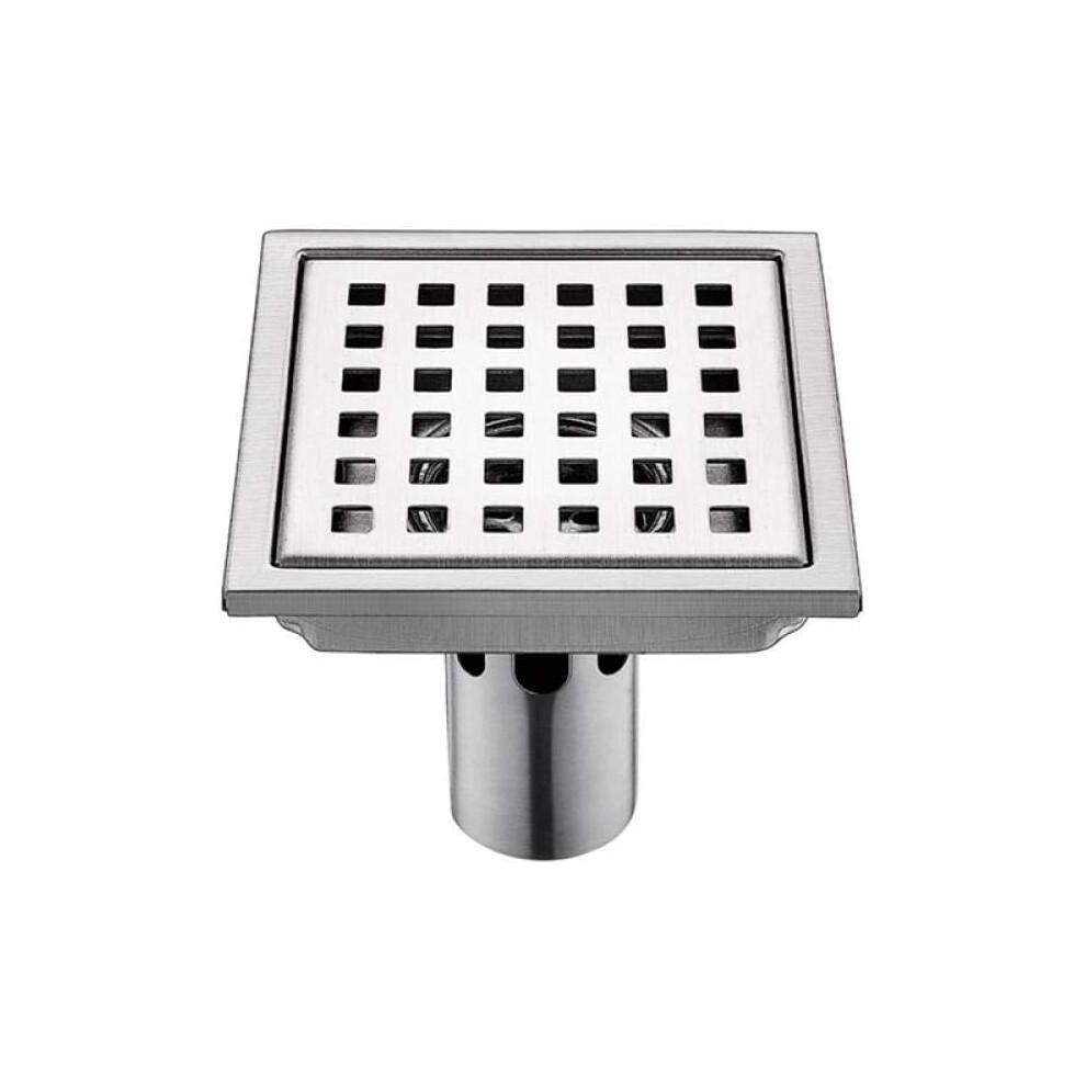 Easy Clean Square Shower Drain, Stainless Steel Floor Drain With Fast Drainage Design, Removable Grate Cover Corrosion Resistant For Bathroom, High Fl 9198585023284