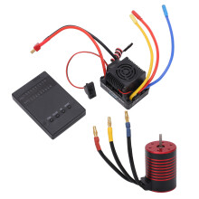 Motore brushless impermeabile con set combinato ESC, dissipatore di calore in alluminio lavorato a CNC di qualità superiore per auto RC, camion,