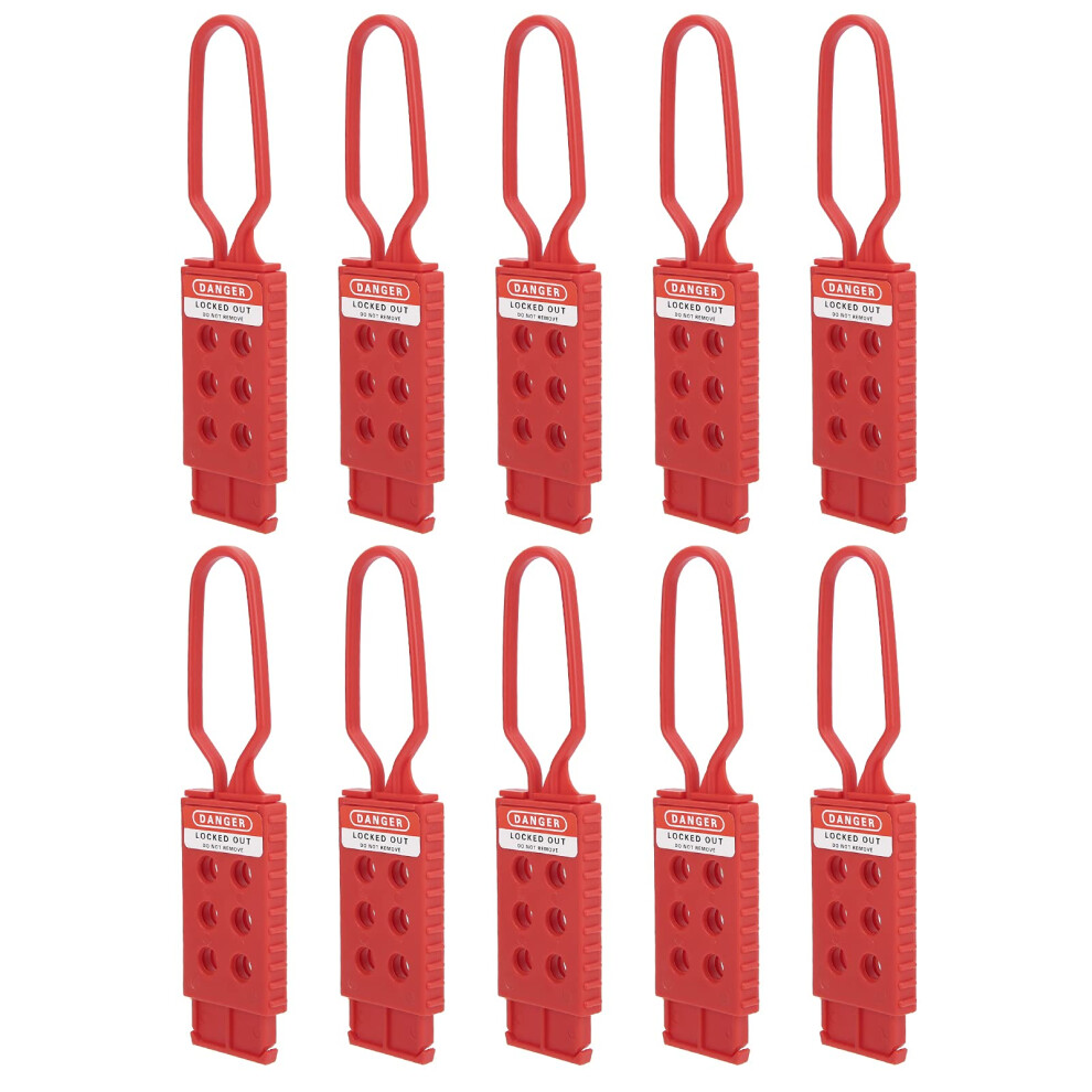 Lockout Tagout Safety Hasp 10 Pack 6Hole Sturdy Insulating Nylon Interlock Padlocks For Lockout Station Maintenance 9119770127679