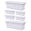 Window planter box Vegetable box 6 pieces, weatherproof, builtin drainage, white 1