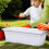 Window planter box Vegetable box 6 pieces, weatherproof, builtin drainage, white 4