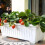 Window planter box Vegetable box 6 pieces, weatherproof, builtin drainage, white 3