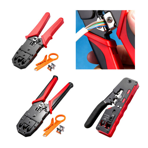 Ethernet Crimper Securing Cable Cutter For Cat5e-monochrome 2