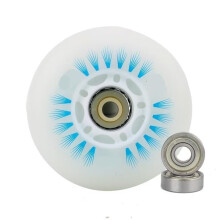 Skateboard Wheels 4 Pieces Flash Light Up Inline Skate Wheels 62mm80mm Blue PU Tires Rock Fancy Skates