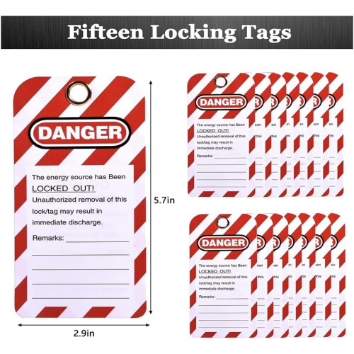 Lockout Tagout Kit Electrical Switch Lockout Padlocks Universal Compatibility 2