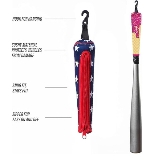 Ice Cream Protective Baseball Bat Handle Cover, Soft Cushioned Grip Sleeve 2