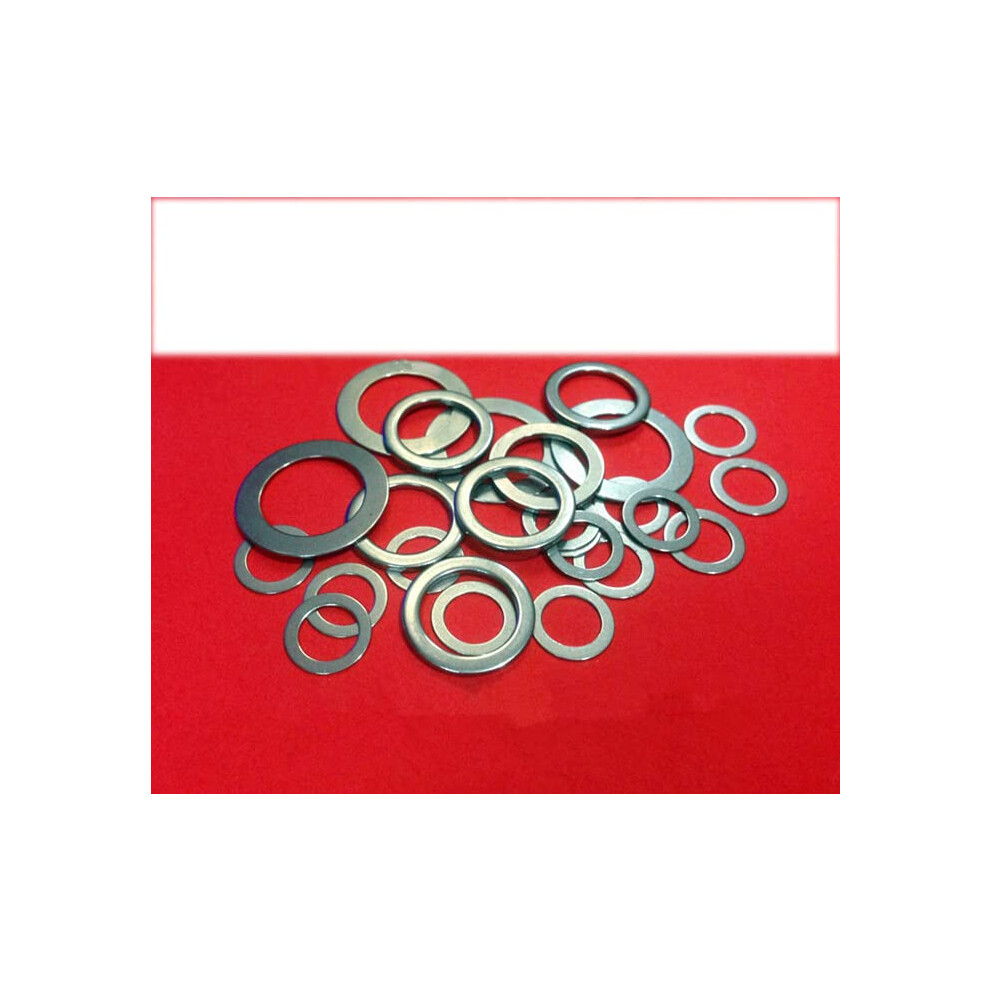 Washers M25 Ultra Thin 0.1Mm 0.2Mm 0.3Mm 0.5Mm 304 Stainless Steel 25X35x0.1mm 25X35x2mm Adjustment Shim Gasket 30 Pack 9001264280321