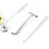 4part accessory set, wick cutter, dipper tray, plate, scissors cutter, scissors extinguishing tool 4