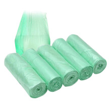 100 Pcs Biodegradable bin Bags, Food Waste Bags, Medium Trash Bag, Thickening, Recycled Degradable, for Office, Bathroom Kitchen, Green, 45 x 50cm