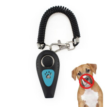2in1 Dog Clicker Cat Trainer with Whistle Behavior Aid with Wristband, Quiet Recall Whistle for Dogs and Small Animals Ref: 4706