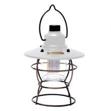 Lanterne LED étanche, lampe de camping rechargeable avec fonction de batterie externe pour smartphone, lampe d'extérieur vintage à intensité