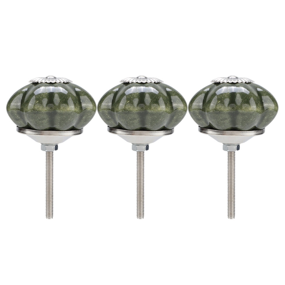 Vintage Style Cabinet Pull Pumpkin Shaped Drawer Knob Handmade Ceramic Premium Material Durable Reliable Stylish Decorative Versatile Application 9554910119174