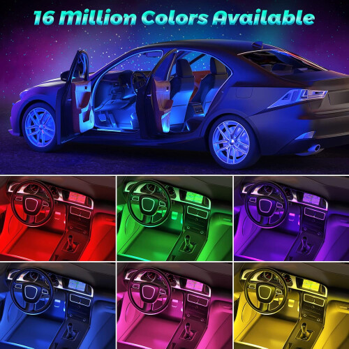 Εσωτερικός φωτισμός αυτοκινήτου LED RGB, φώτα οχήματος γενικής χρήσης με λωρίδα 1
