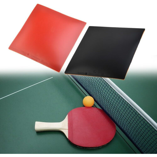 Sophisticated table tennis rubber with fast attacking features and hard sponge black/red Ref: 9855 1