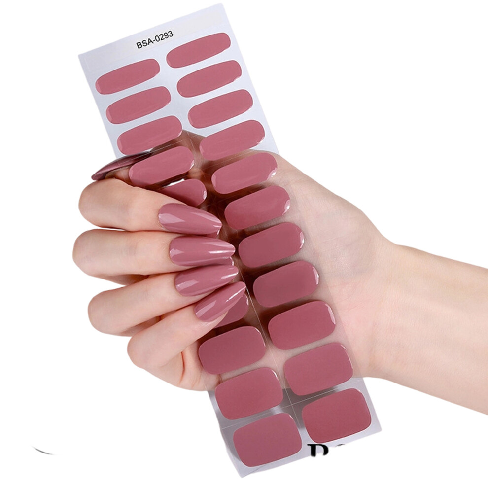 Light 1Set Gel Nail Stickers Not Need Lamp Long Lasting Shine-Bsa0293