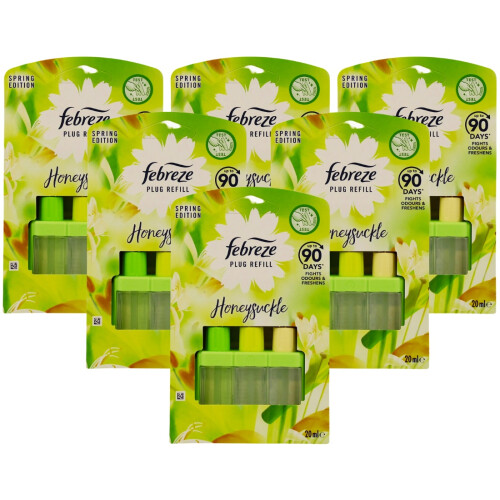 Febreze 6 x 20ml Febreze 3Volution Plug in refill - Honeysuckle
