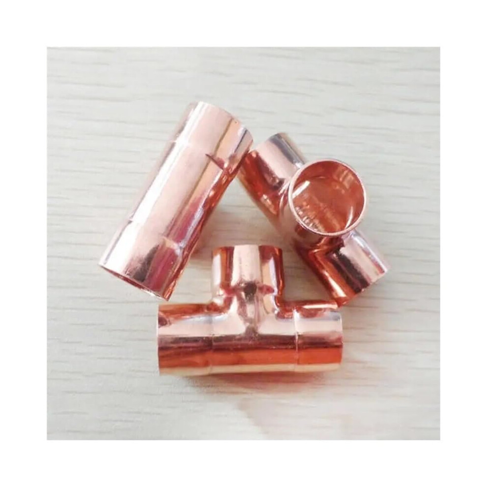 28Mm Inner Dia X1.2mm Thickness Copper Equal Tee Socket Weld End Feed Coupler Plumbing Fitting Water Gas Oil 9119770119803