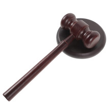 1 Wooden Gavel with Base, Multifunctional Toy for RolePlaying and School Performances, Portable and Compact Wooden Auction Hammer