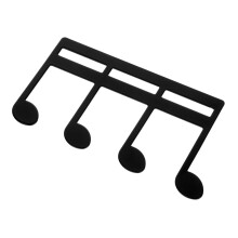 Metal music note clip, elegant sheet music holder for piano, violin, and guitar, sturdy and durable for music lovers, students, and teachers, black.