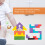Holzblöcke Puzzle Desktop-Spiel Jigsaw Kinder 10