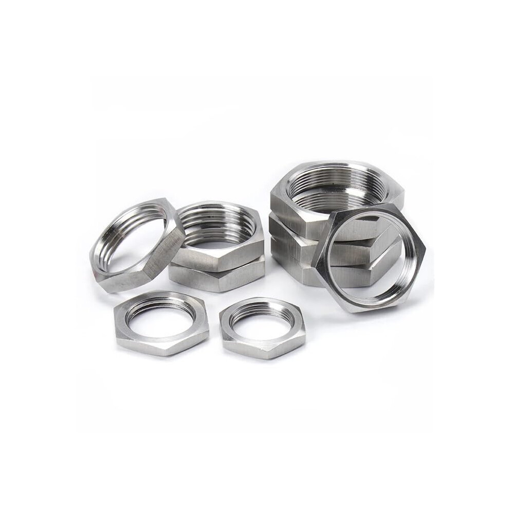3/4 Inch Npt (Dn20) Female Thread Hex Lock Nut Pipe Fitting Stainless Steel 304 9119770122681