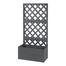 Jardinière - HELLOSHOP26 - 135x65x30 cm - Bois composite - Treillis - Design moderne