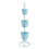 Porte-plantes - HELLOSHOP26 - 110 cm - 3 cache-pots - Métal - Bleu clair 1