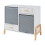 Commode - HELLOSHOP26 - 72 x 80 x 40 cm - MDF - 2 tiroirs - Style intemporel 1